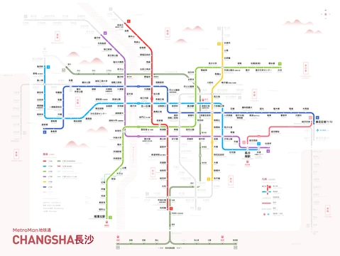 長沙地下鉄路線図