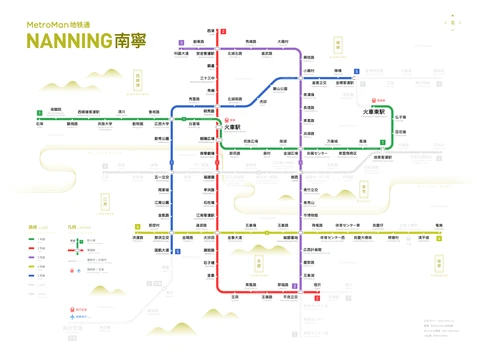南寧地下鉄路線図