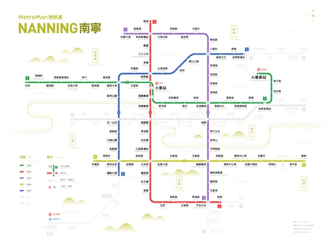 南寧地鐵路綫圖