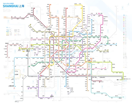 上海地下鉄路線図