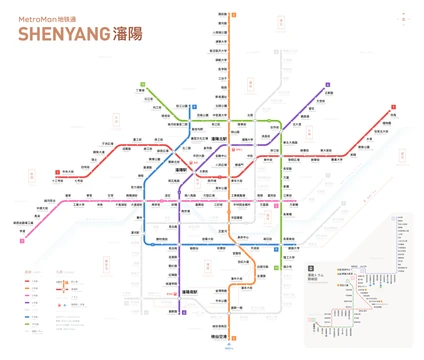 瀋陽地下鉄路線図