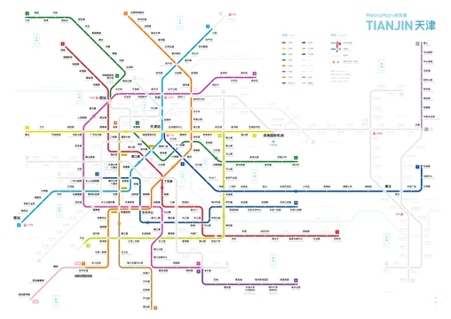 天津地铁线路图
