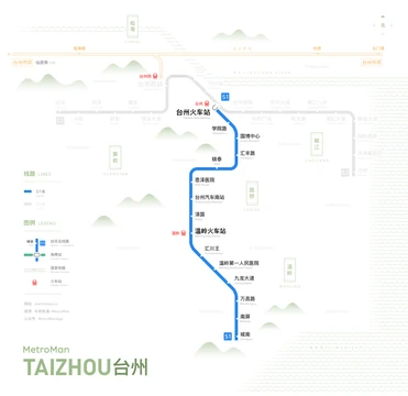 台州地铁线路图