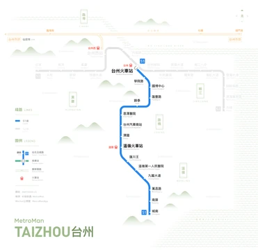台州地鐵路綫圖