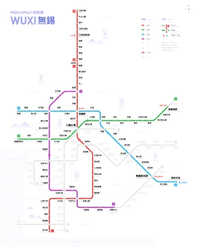無錫地下鉄路線図